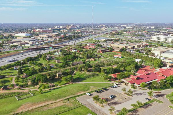 Aerial 2022 Today, the 19-acre historic park has 55 ranching structures representing the 1780s to the 1950s.