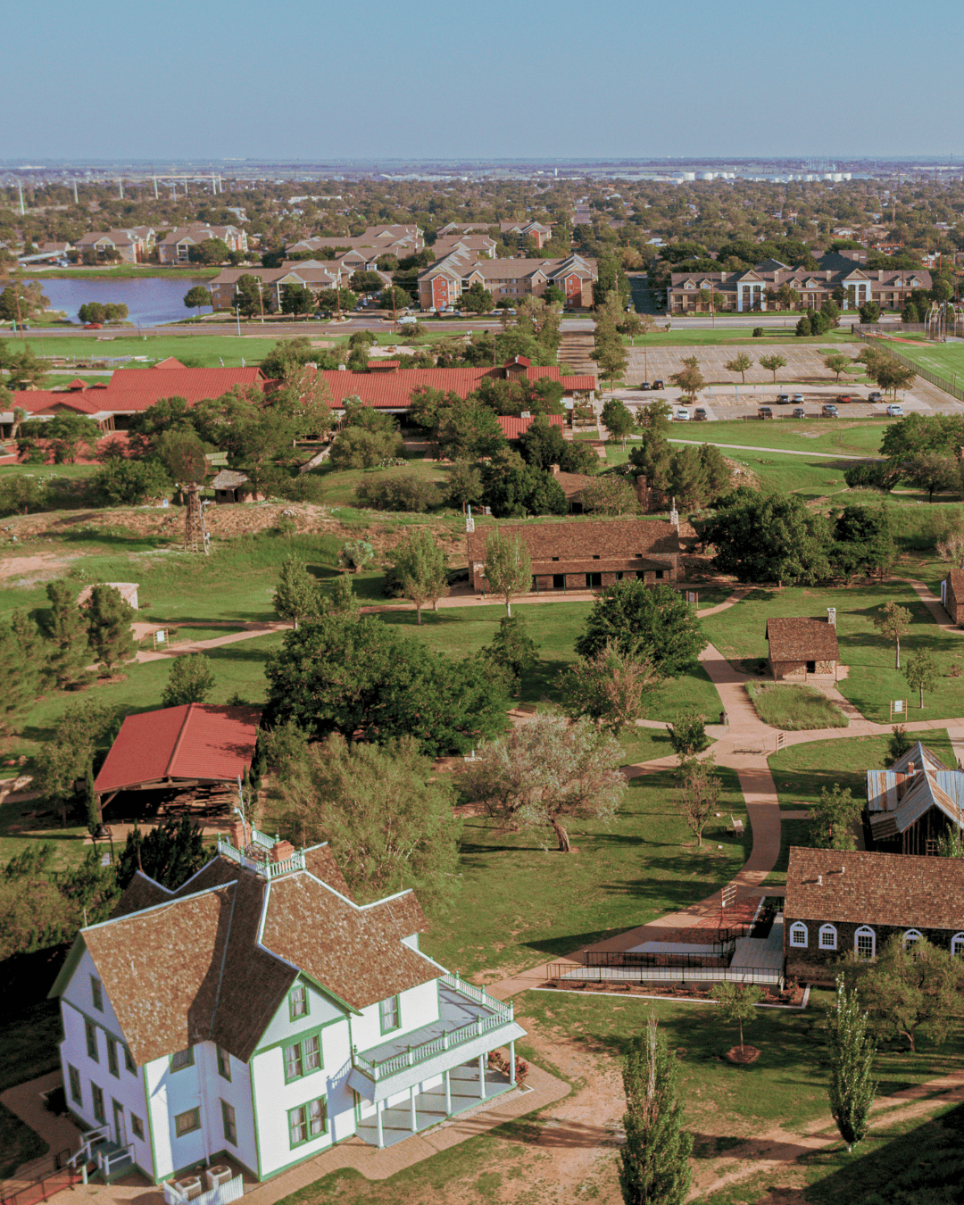 Aerial of the historical park.