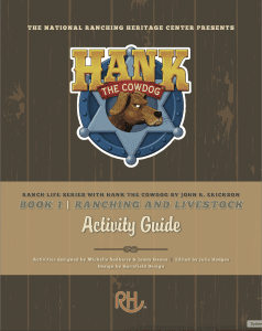Ranch Life Learning Book 1 Activity Guide Cover. Ranching and Livestock