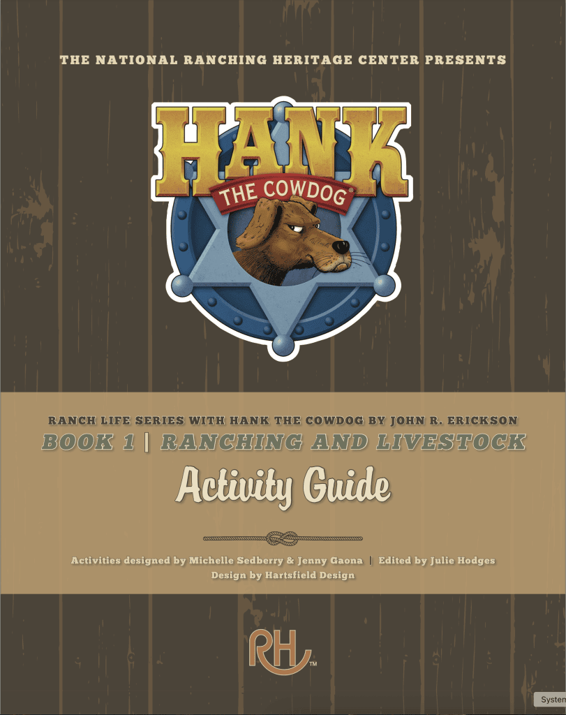 Ranch Life Learning Book 1 Activity Guide Cover. Ranching and Livestock
